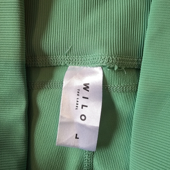 Wilo The Label Size Large Ribbed High Rise 7/8 Leggings Apple Green Activewear - Picture 5 of 9